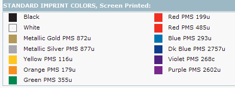 stock ink colors for foam wrist rests